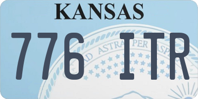 KS license plate 776ITR