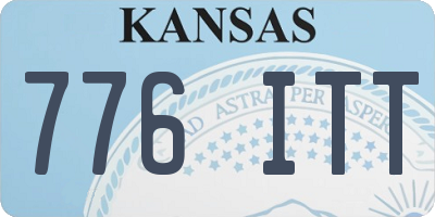 KS license plate 776ITT