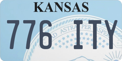 KS license plate 776ITY