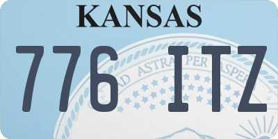 KS license plate 776ITZ