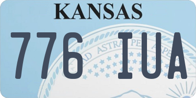 KS license plate 776IUA