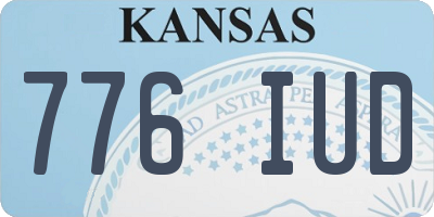 KS license plate 776IUD