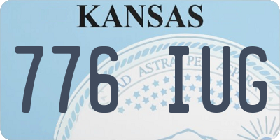 KS license plate 776IUG