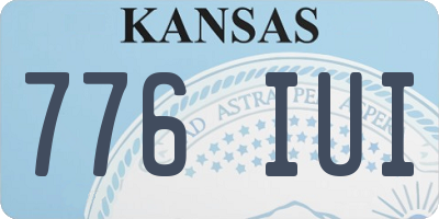 KS license plate 776IUI