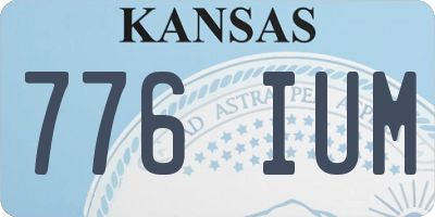 KS license plate 776IUM
