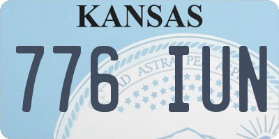 KS license plate 776IUN