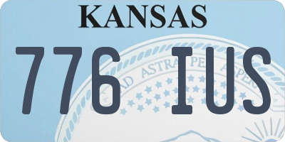 KS license plate 776IUS