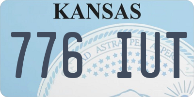 KS license plate 776IUT