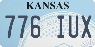 KS license plate 776IUX