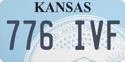 KS license plate 776IVF