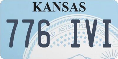 KS license plate 776IVI