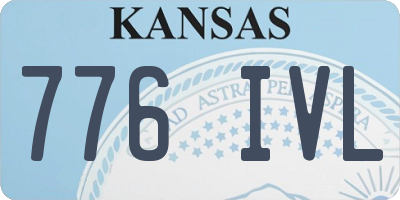 KS license plate 776IVL