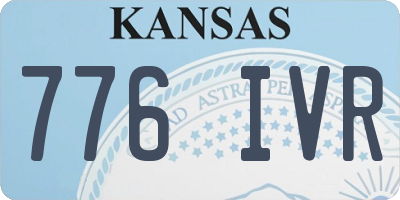 KS license plate 776IVR