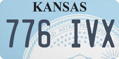 KS license plate 776IVX