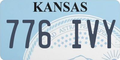 KS license plate 776IVY