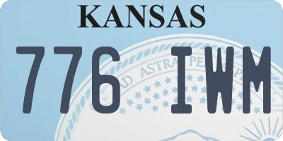 KS license plate 776IWM