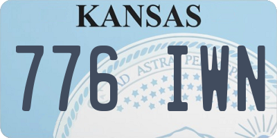 KS license plate 776IWN