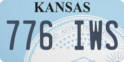 KS license plate 776IWS