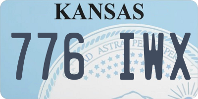 KS license plate 776IWX
