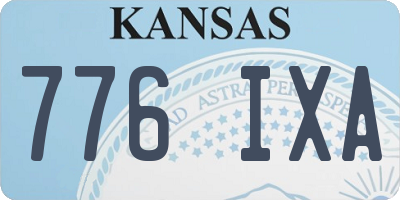 KS license plate 776IXA