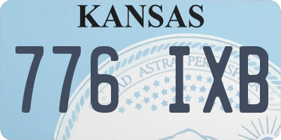 KS license plate 776IXB