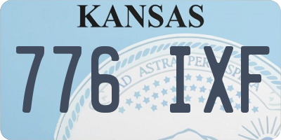 KS license plate 776IXF