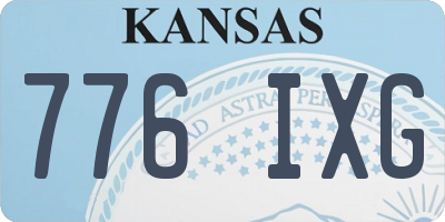 KS license plate 776IXG