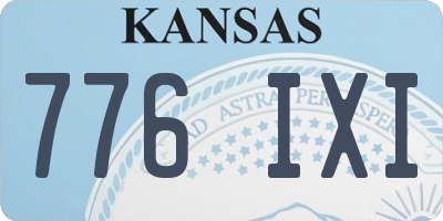 KS license plate 776IXI
