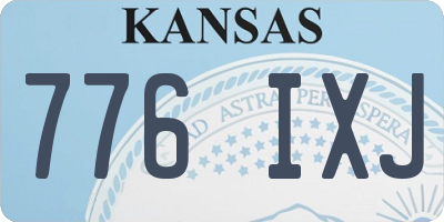 KS license plate 776IXJ