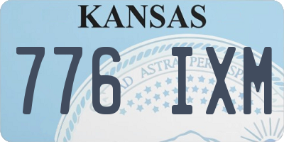 KS license plate 776IXM