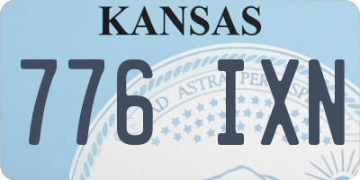 KS license plate 776IXN