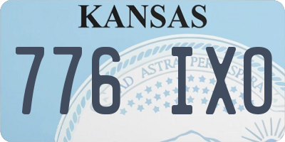 KS license plate 776IXO