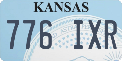 KS license plate 776IXR
