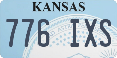 KS license plate 776IXS