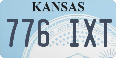 KS license plate 776IXT