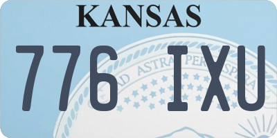 KS license plate 776IXU