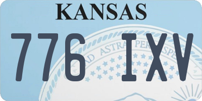 KS license plate 776IXV