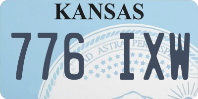 KS license plate 776IXW