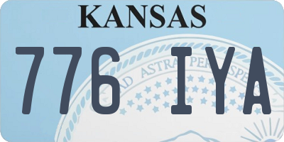 KS license plate 776IYA