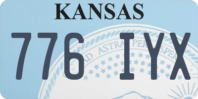 KS license plate 776IYX