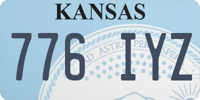 KS license plate 776IYZ