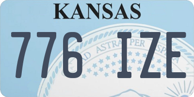 KS license plate 776IZE