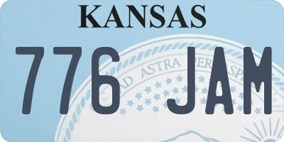 KS license plate 776JAM