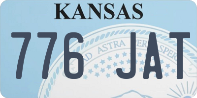 KS license plate 776JAT