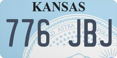 KS license plate 776JBJ