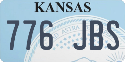 KS license plate 776JBS