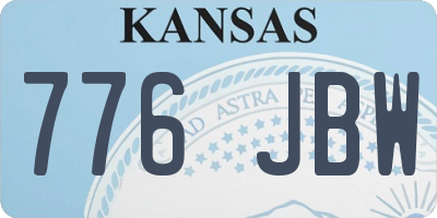 KS license plate 776JBW