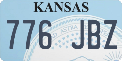 KS license plate 776JBZ