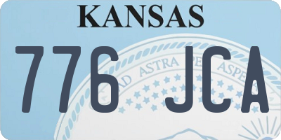 KS license plate 776JCA