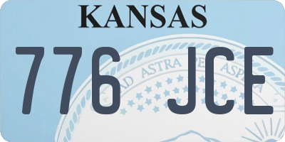 KS license plate 776JCE